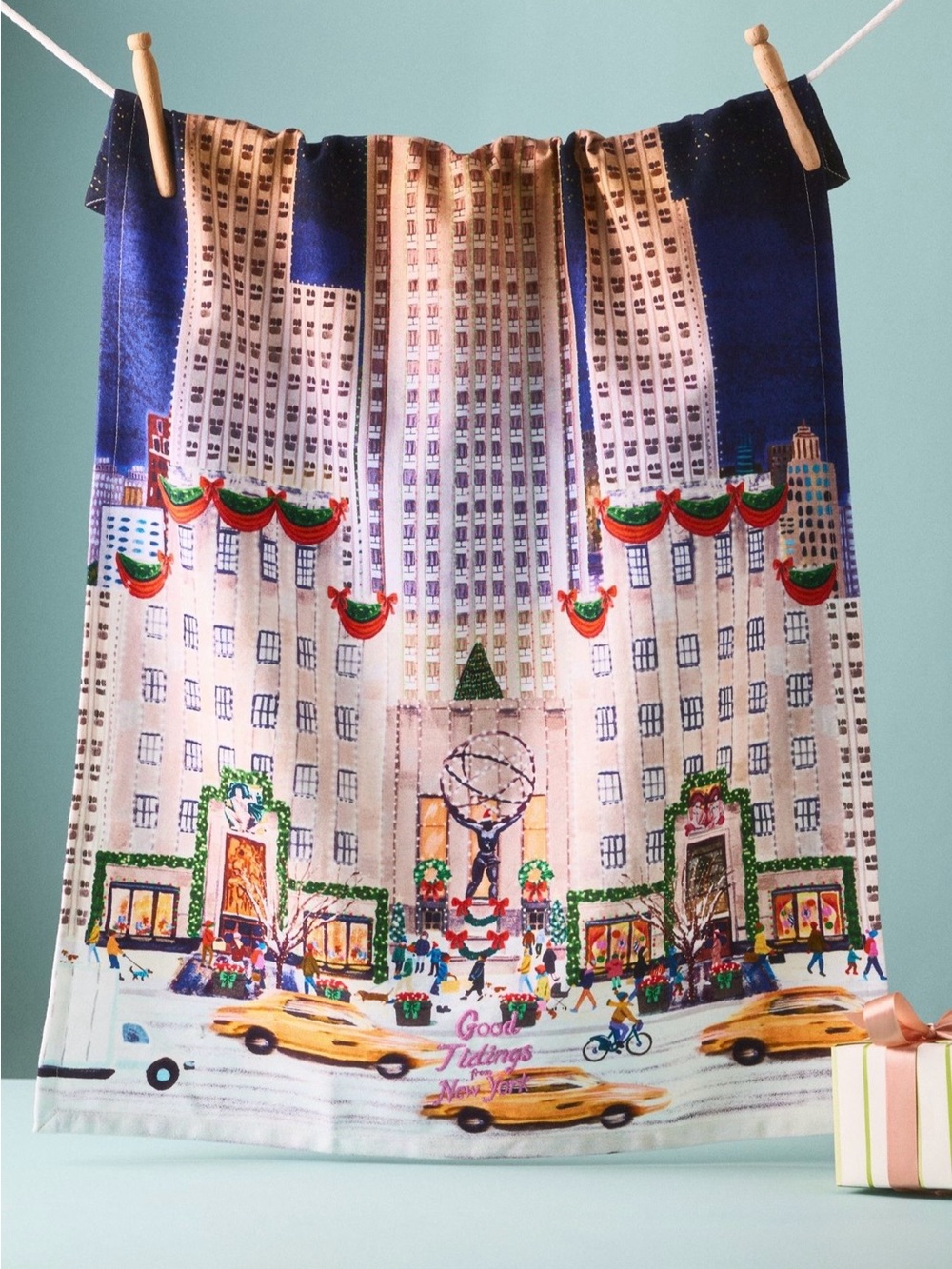 Anthropologie Holiday in the City Dish Towel, New York
